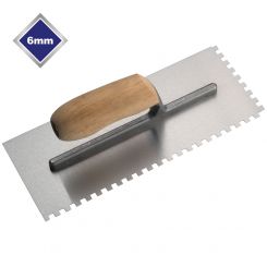 6mm HIGH CARBON STEEL SQUARE NOTCHED TROWEL