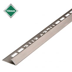 BRUSHED S/STEEL EFFECT TRIANGULAR TILE TRIM