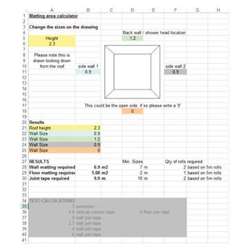 Matting Area Calculator