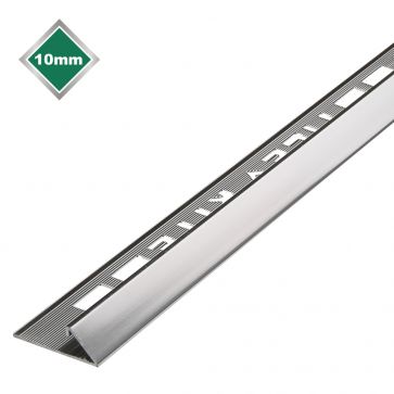 10MM SILVER TRIANGULAR TILE TRIM